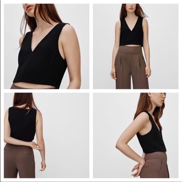 Aritzia Tops - Wilfred Dauphine Velvet Crop Top